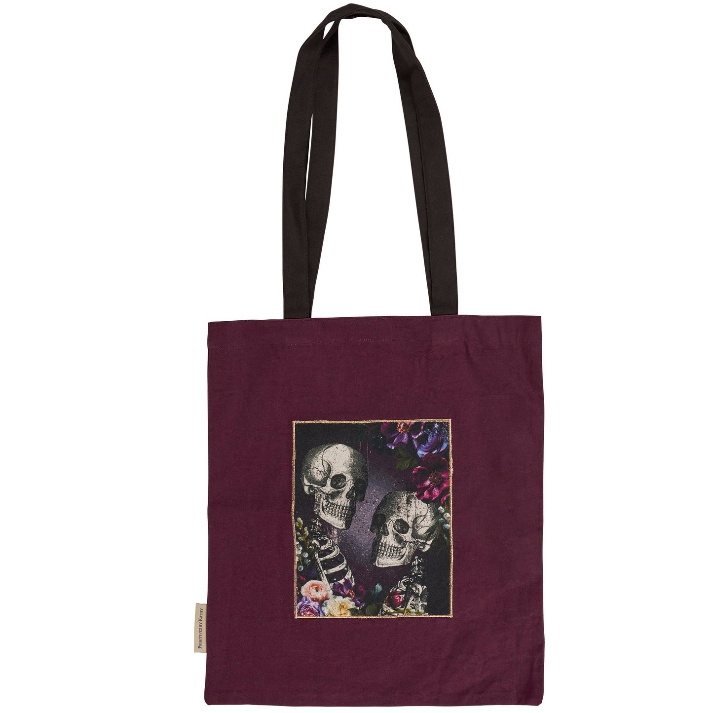 Skeleton Couple Plum Tote