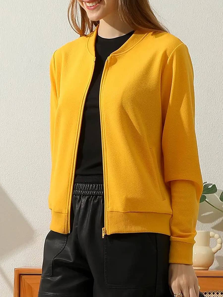 Checkered Lightweight Nylon Zip-Up Jacket