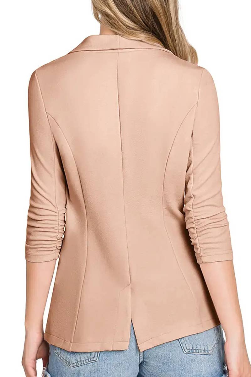 Women’s Stretch Knit Single Button Blazer