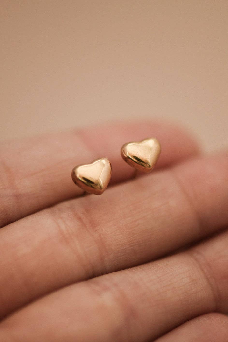 Simple Heart Stud Earrings