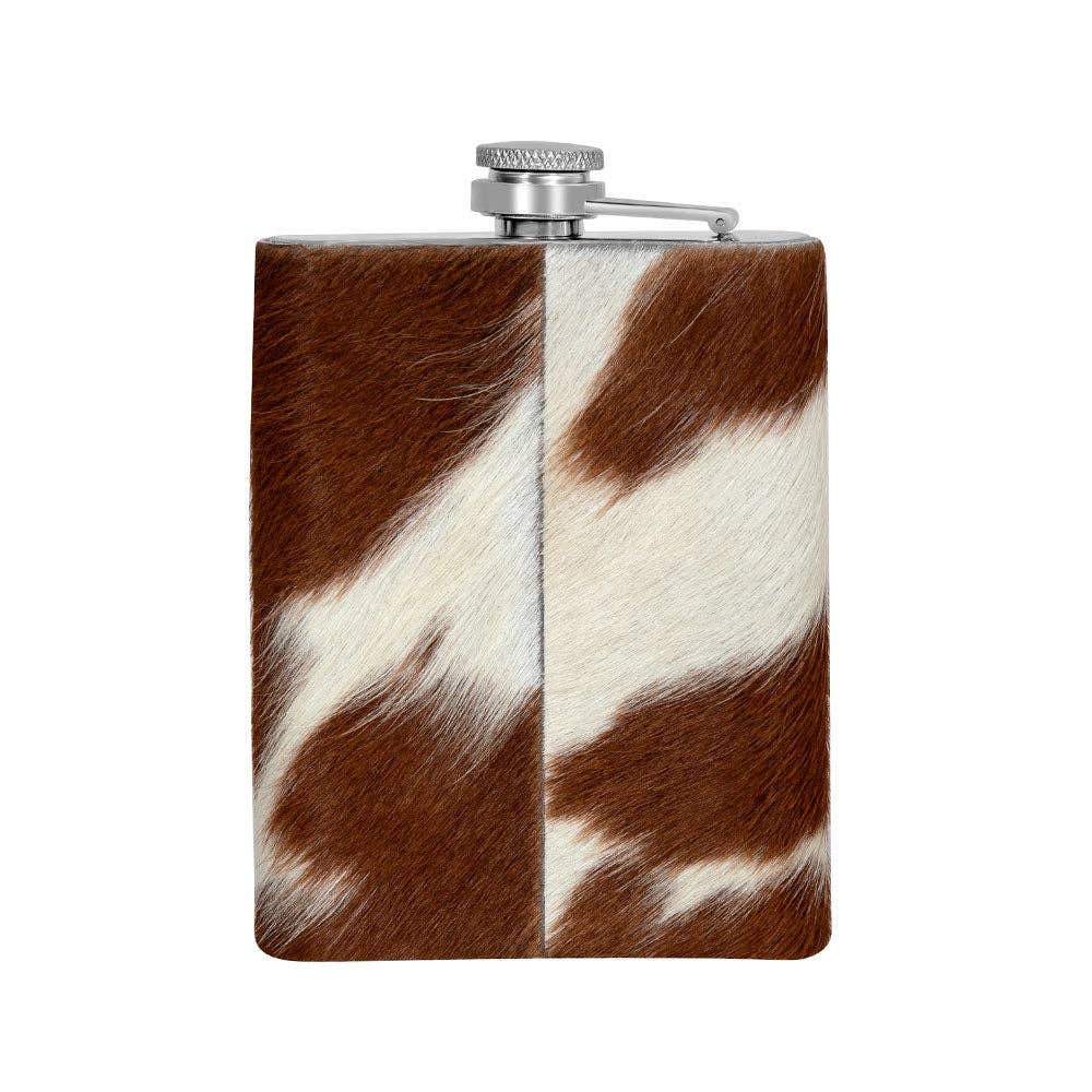 Mountain Trail Flask in Caramel Hair-on Hide (8 OZ)