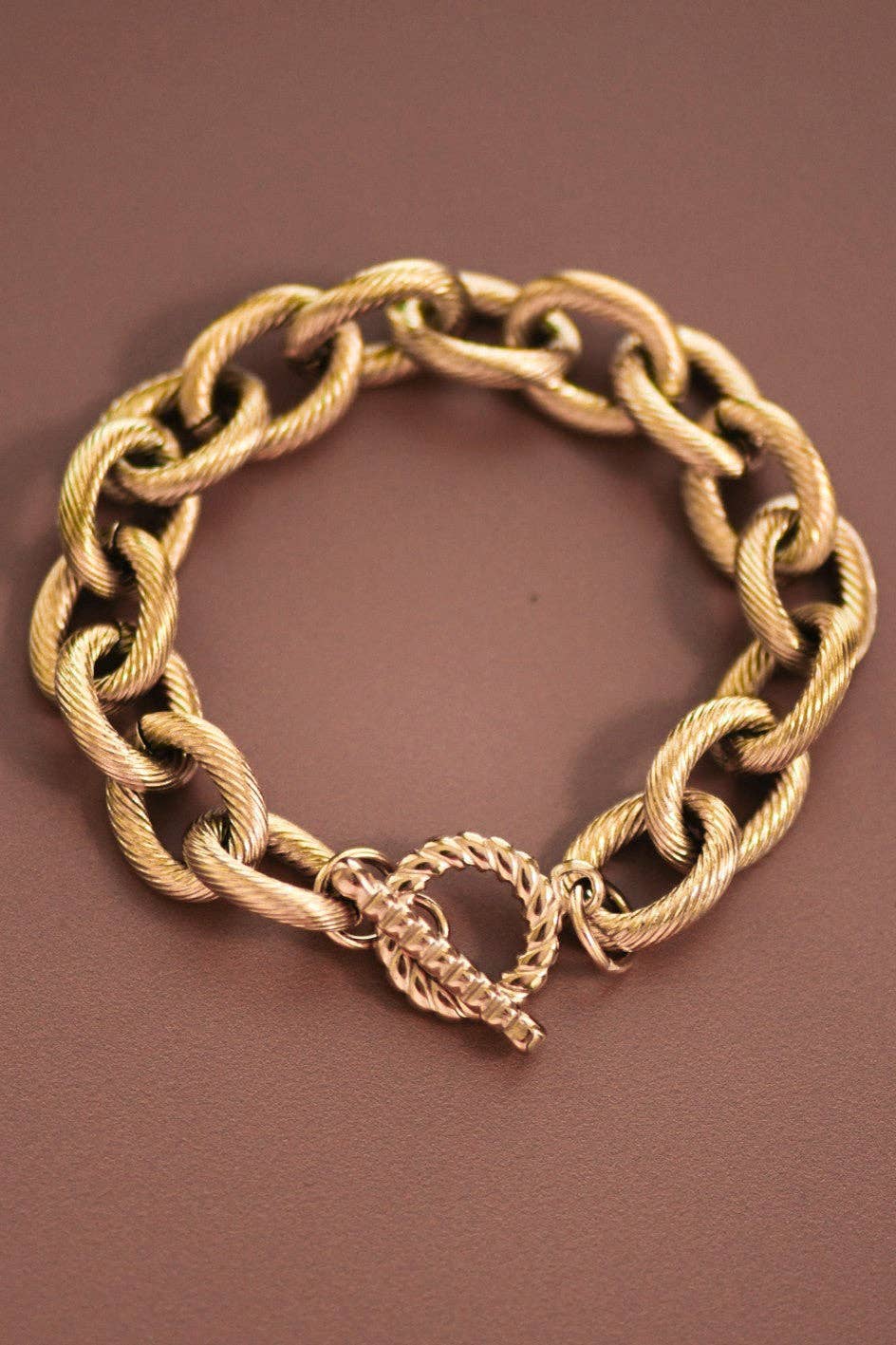 18K Gold Plated Chunky Link Chain Bracelet