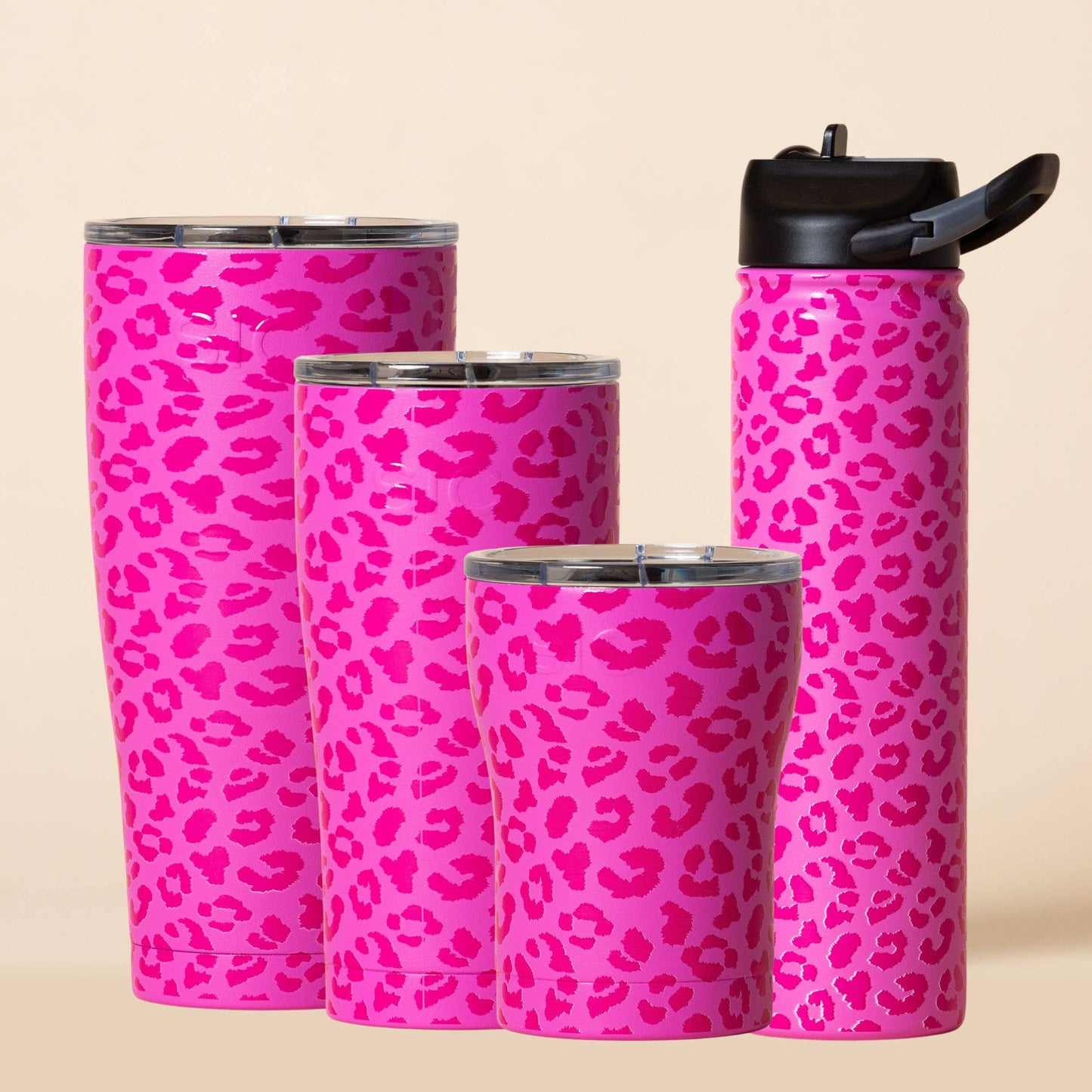SIC | "Pink Leopard" Stainless Tumblers and Water Bottles : 20 oz. Tumbler