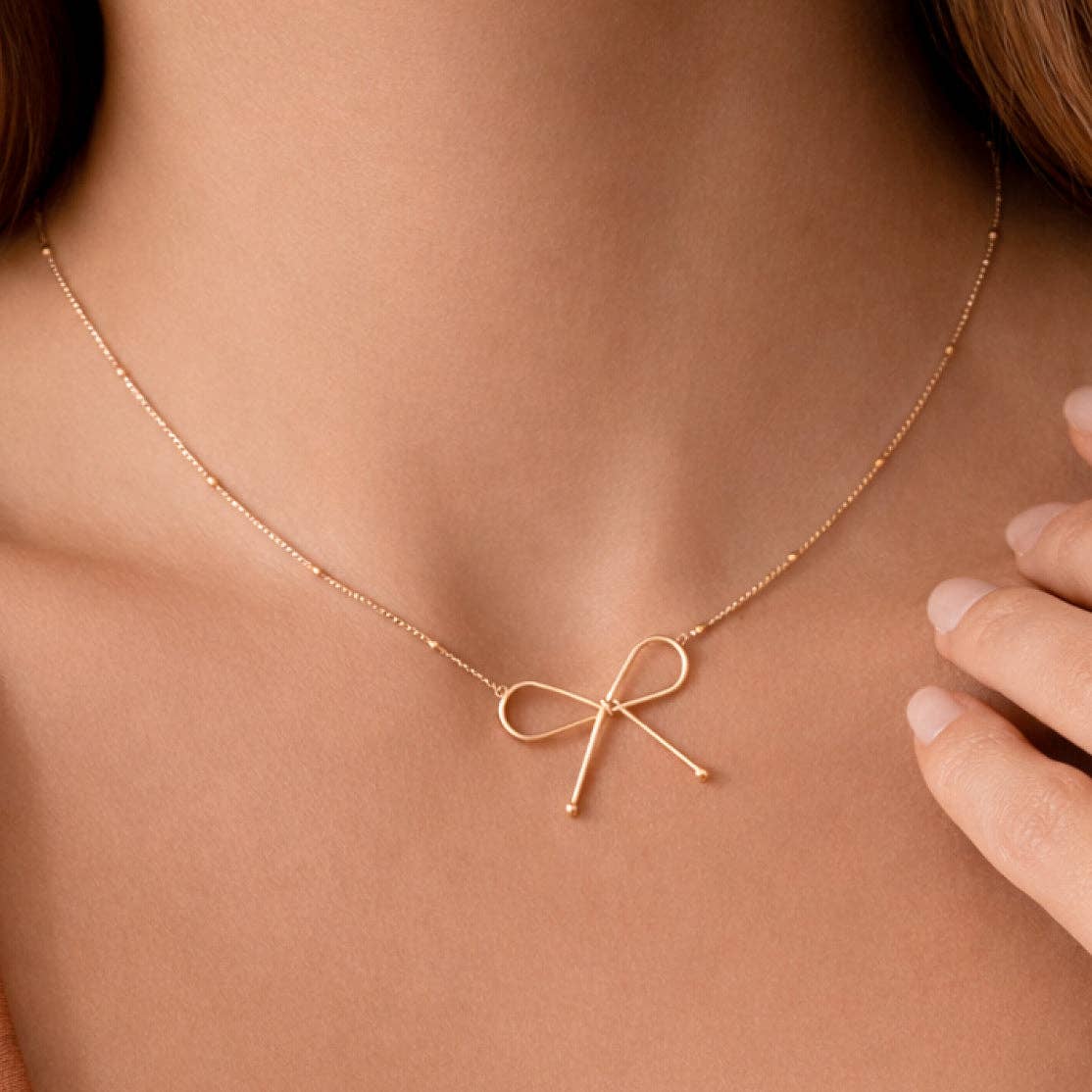 Dainty Bow Necklace
