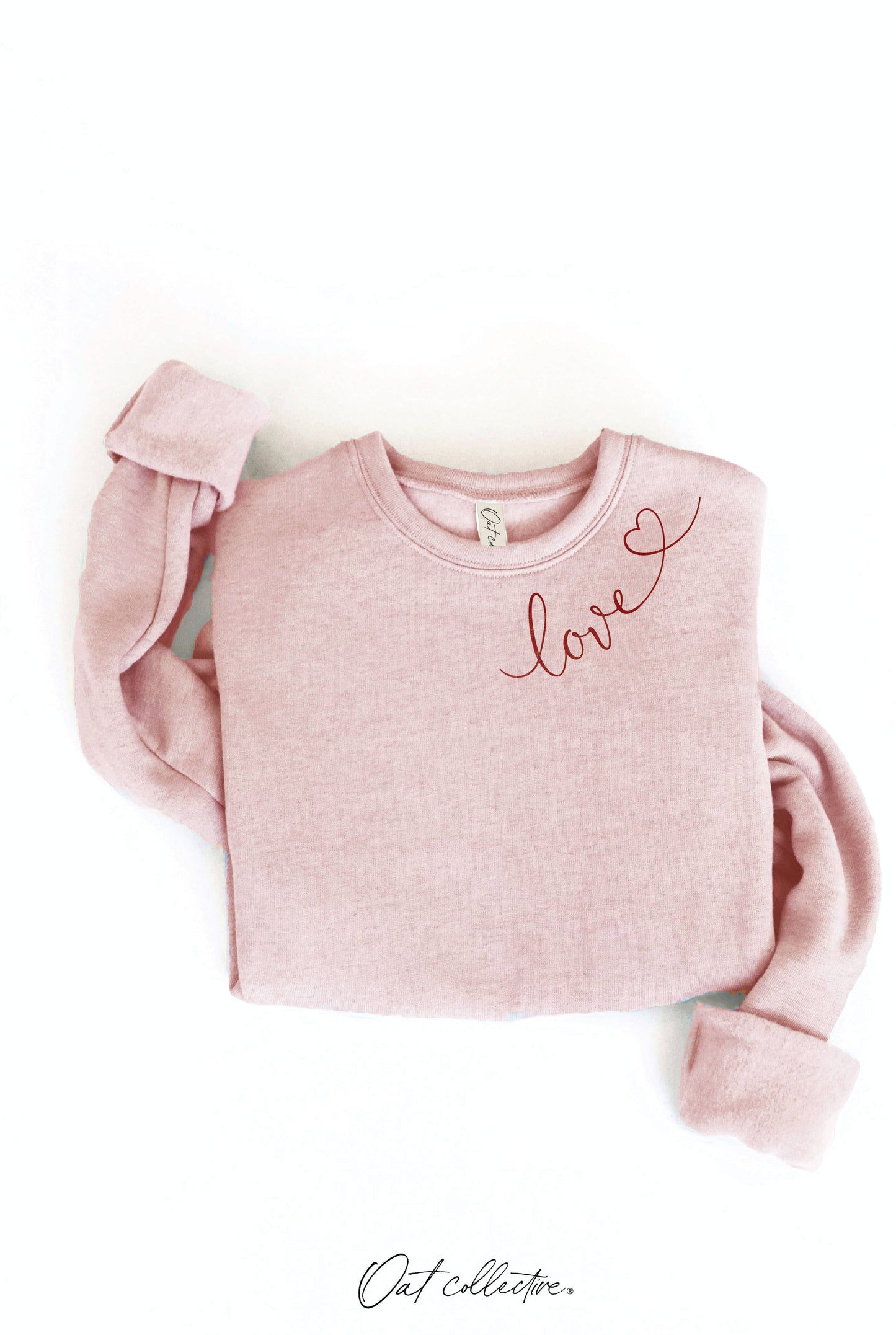 LOVE <3 Neckline Graphic Sweatshirt