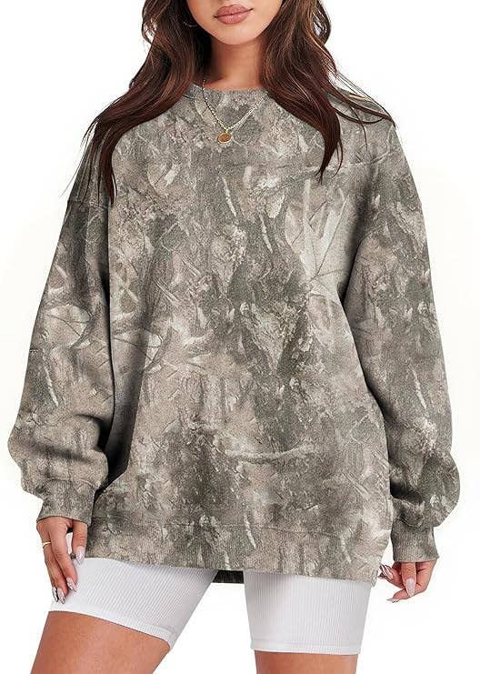 Maple Leaf Camo Oversized Sweatshirt