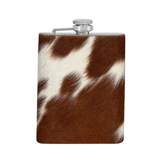Mountain Trail Flask in Caramel Hair-on Hide (8 OZ)
